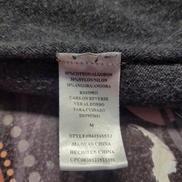 Democracy Medium Dark Gray Dolman Longsleeve Lightweight Open Cardigan Sweater - Picture 8 of 10